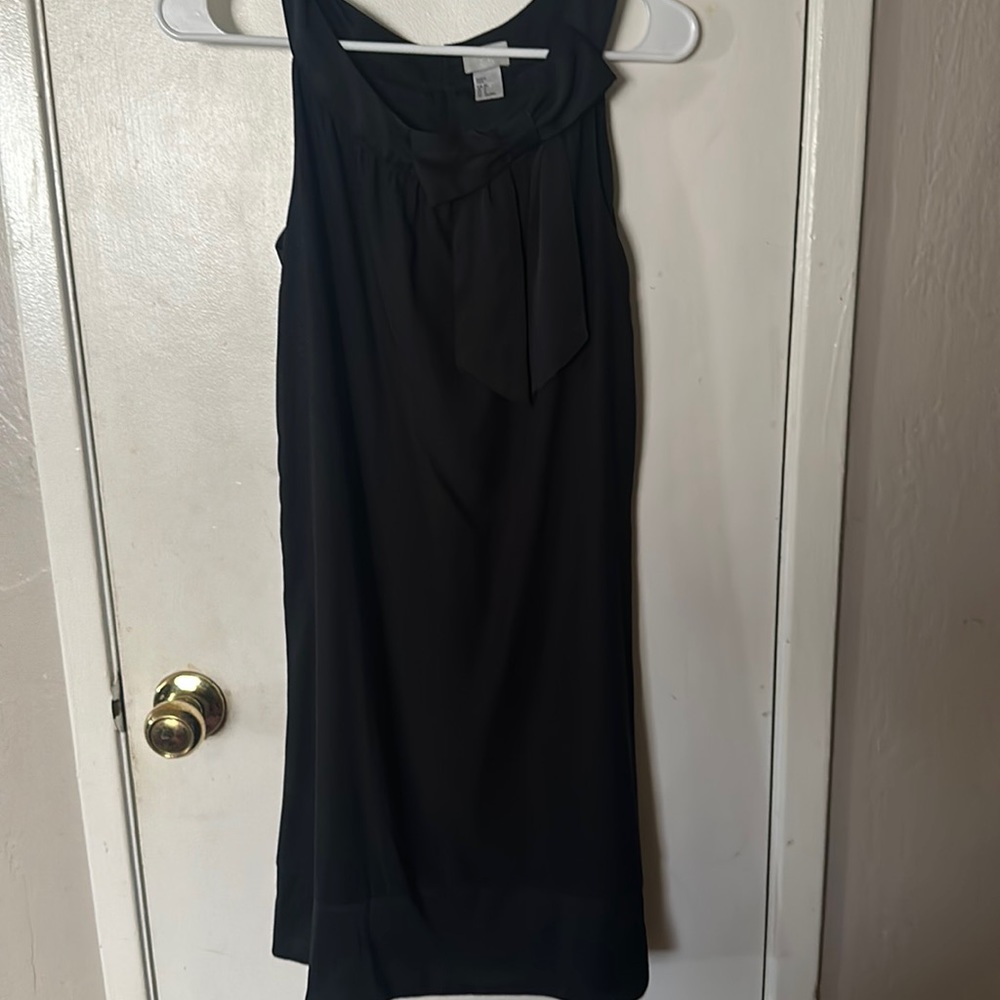 Navy/almost black H & M sheath dress with bow